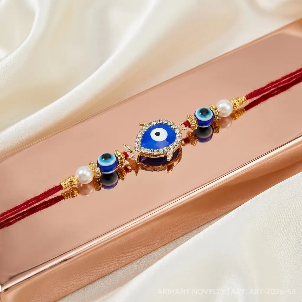 Evil Eye Fish Nazar Rakhi – handmade Evil Eye rakhi from Bikaner by Arihant Novelty