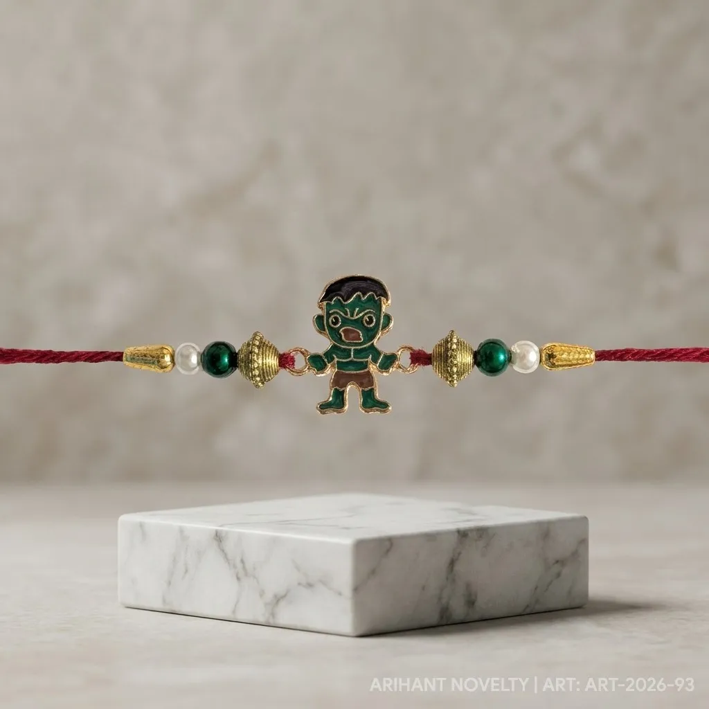 Hulk Superhero Rakhi – handmade Kids rakhi from Bikaner by Arihant Novelty