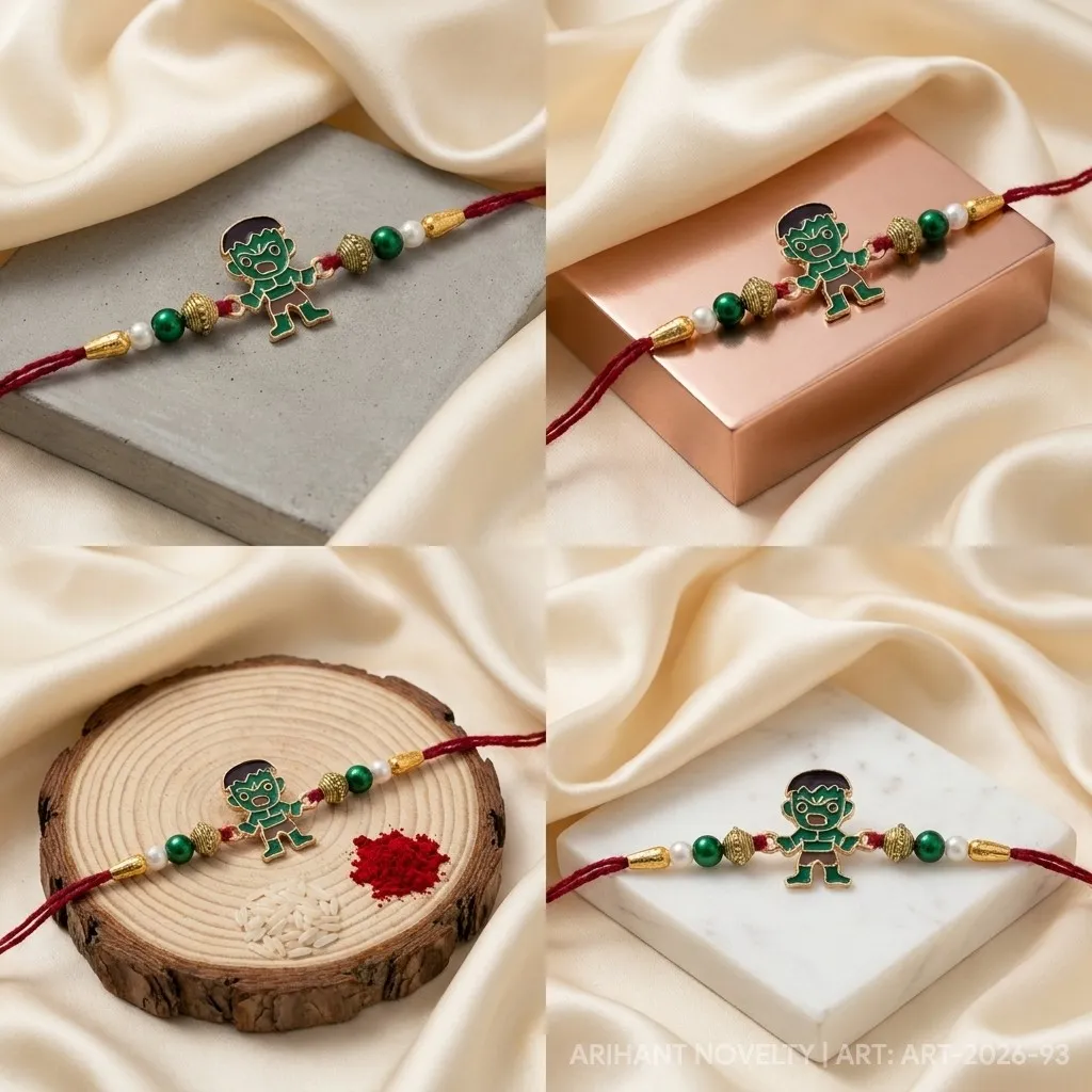 Hulk Superhero Rakhi – handmade Kids rakhi from Bikaner by Arihant Novelty