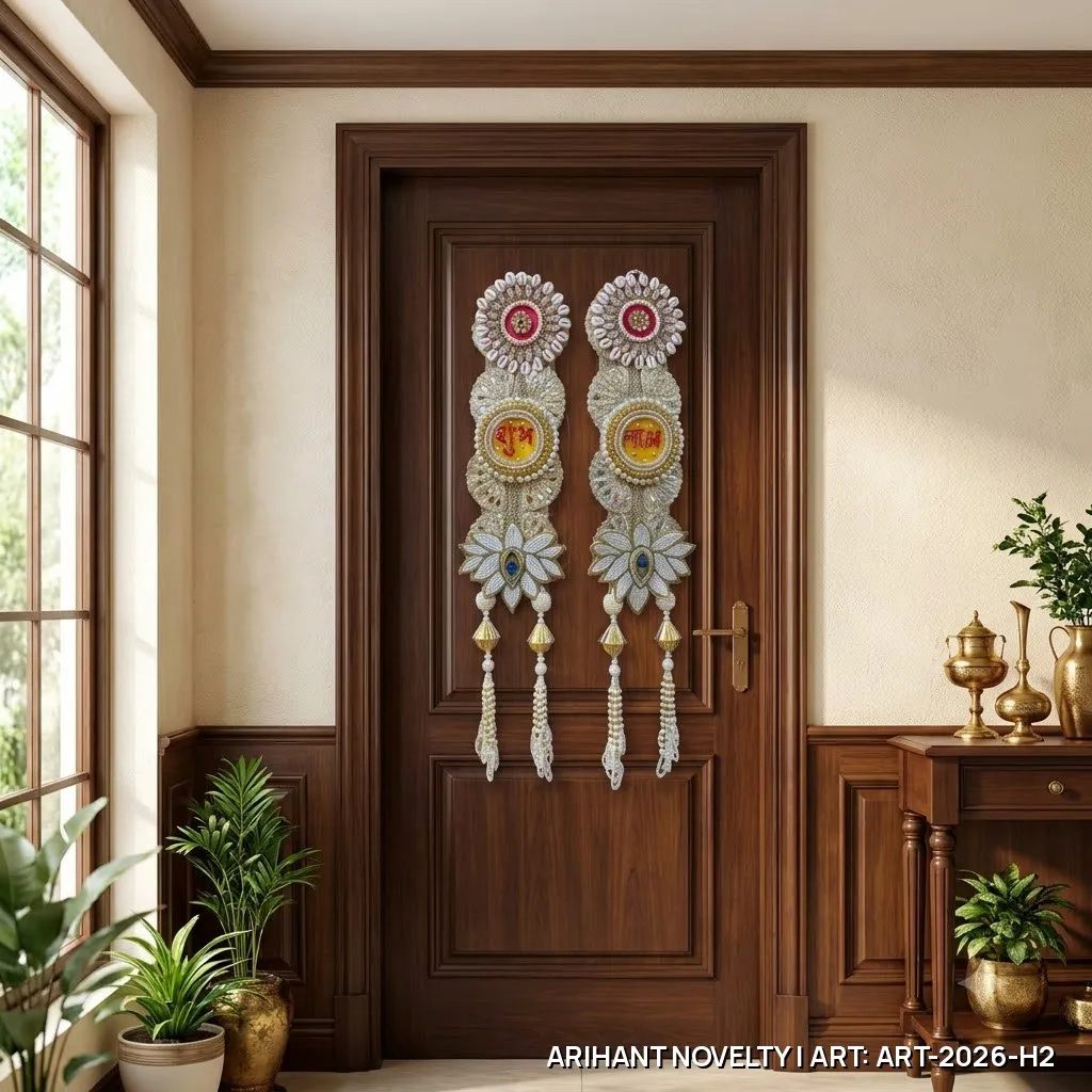Shubh Labh Cowrie Door Hanging Pair – handmade Hangings rakhi from Bikaner by Arihant Novelty